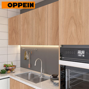 Armoire de <span class=keywords><strong>cuisine</strong></span> moderne en panneau de particules de stratifié brillant avec dosseret à glissière de <span class=keywords><strong>tiroir</strong></span> de charnière de robinet d'évier-pour villas - Product Image 3