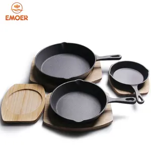 EMOER Padella Multifunzione in Ghisa Ecologica per Cottura e Arrosto con Riscaldamento Uniforme - Product Image 1