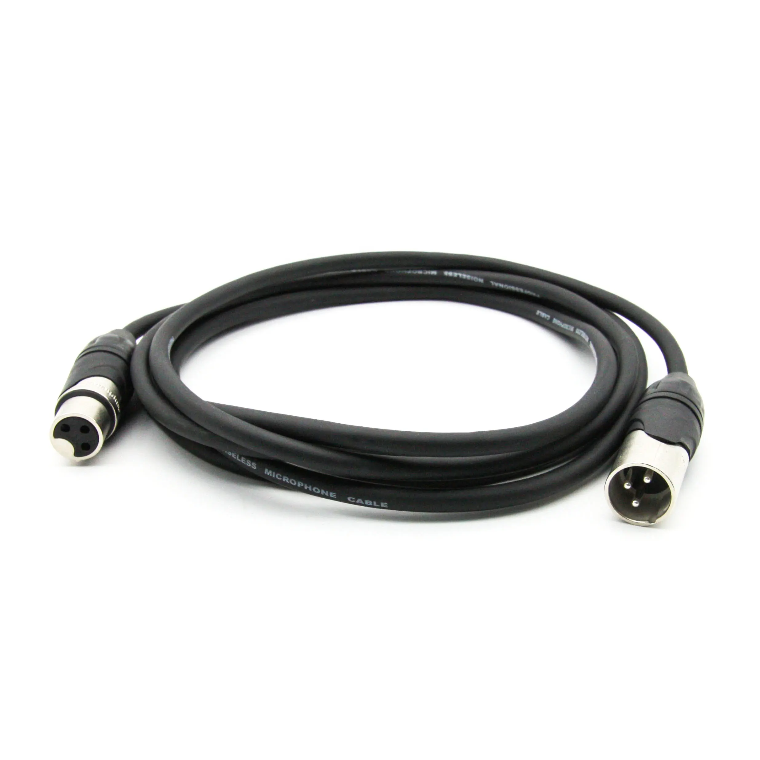 Professionnel Câble XLR Micro Câble Audio Noir Mâle à Femelle XLR 3M pour Microphone Amplificateur Mélangeur