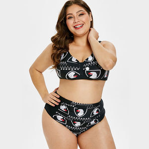 Nouvelle arrivée Maillot de bain deux pièces sexy pour femme grande taille avec culotte taille haute - Product Image 5
