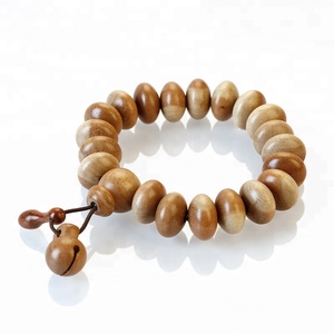 Bracciali con Perle di Preghiera Buddiste in Legno Naturale, <span class=keywords><strong>Rosario</strong></span> Buddista a Forma di Cuore in Legno per Uomini e Donne - Product Image 5