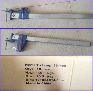 <strong>Quick</strong> <strong>Release</strong> Aluminum T-Bar Woodworking Sash <strong>Clamps</strong> Inch Measurement System for Woodworking Tools - Product Image 6