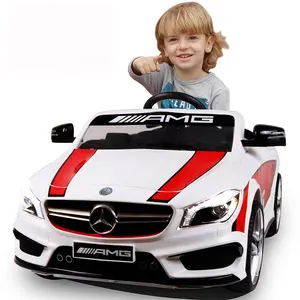 Hot Verkoop Elektrische Auto Voor Kinderen Kids 12V Benz CLA45 Amg Wiel Met Verlichting Licentie Rit Op Auto