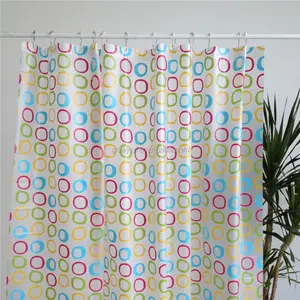 EVA printed custom shower curtain liners transparent shower curtains