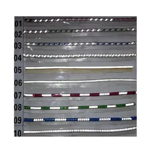 high light retro-reflective silver frequency plastic sew on reflective piping PVC core tape trim with reflective rope