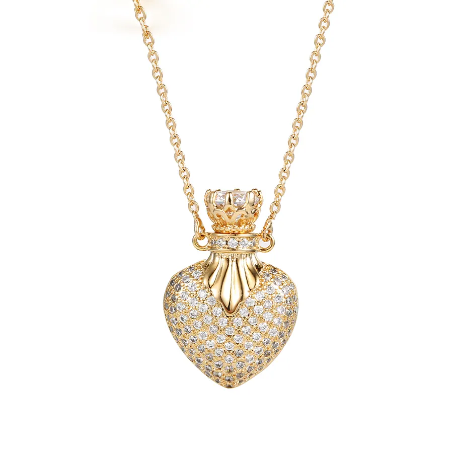 Xuping Jewelry-colgante en forma de corazón chapado en oro de 18K, diseño de joyería para mujer, 44251