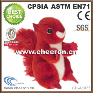 caliente rojo de juguetes de peluche suave tela de ardilla muñecas de la fábrica directamente la venta - Product Image 1