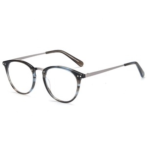 BT2304 Montature per <span class=keywords><strong>Occhiali</strong></span> <span class=keywords><strong>da</strong></span> <span class=keywords><strong>Vista</strong></span> Donna Modello Nuovo Forma Rotonda Combinata Vendita all'Ingrosso - Product Image 2