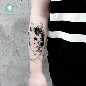 Tatuajes Temporales Impermeables ROCOOART para Mujeres y Hombres Adultos, Arte Corporal para Brazos, Diseño de <span class=keywords><strong>Lobo</strong></span>, 21*15cm - Product Image 5