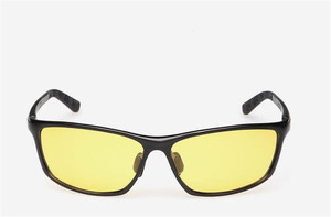 نظارات رجالية بإطار من الألومنيوم والمغنيسيوم باللونين الأسود والفضي، مضادة للضوء الأزرق، نظارات للرؤية الليلية للقيادة بعدسات صفراء - Product Image 5