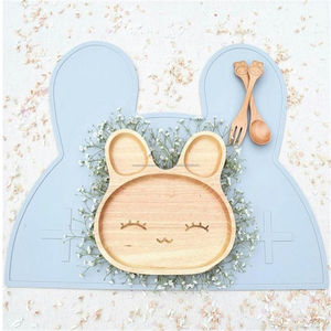 2017 nuevos productos nube coche conejo oso forma antideslizante almohadilla niños silicona placemat - Product Image 6