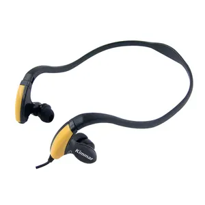 Comfortable waterproof IPX8 3.5mm stereo wired neckband earphone headphone,keep firmly on ear for underwater sports