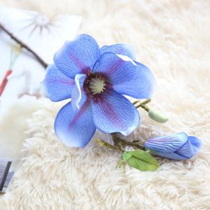 2024 piccole quantità di fiori di seta matrimonio artificiale si sentono come veri steli di fiori di <span class=keywords><strong>magnolia</strong></span> per la decorazione - Product Image 4