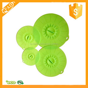 <span class=keywords><strong>Tapas</strong></span> de silicona <span class=keywords><strong>Gourmet</strong></span> alimentos cubre sello de succión de la funciona en tazas, cuencos, ollas y recipientes, grupos 4 - Product Image 1
