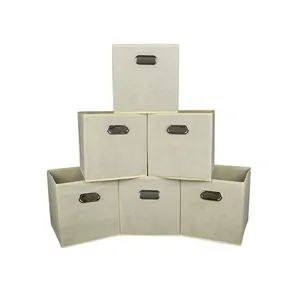 Boîte de rangement en tissu non tissé, conteneur écologique en tissu, pour les articles domestiques, offre spéciale