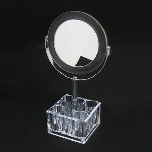 Espejo de maquillaje redondo de acrílico de pie de escritorio simple - Product Image 2