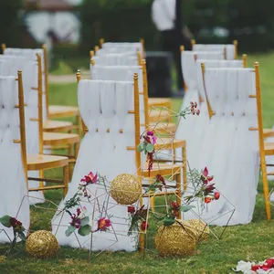 Chiavari 의자를 위한 결혼식 훈장 의자 덮개 활 의자 동점 뒤