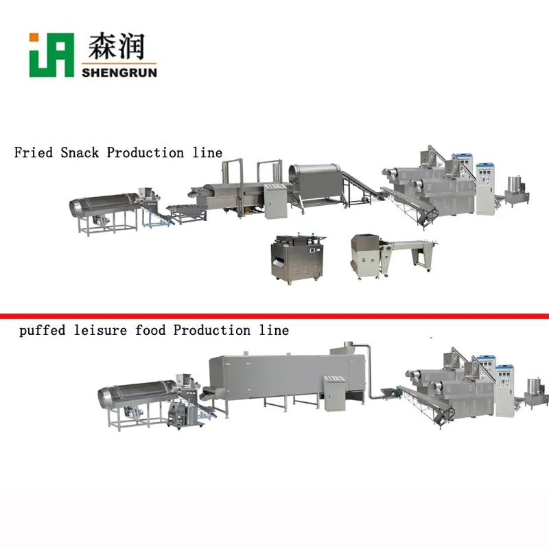 Puff Corn Snacks food processing machine / Cheese Puff Crisps production line