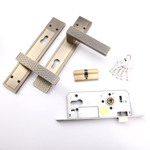 定制原创高品质时尚门锁设计大尺寸门把手门锁套装 - Product Image 5