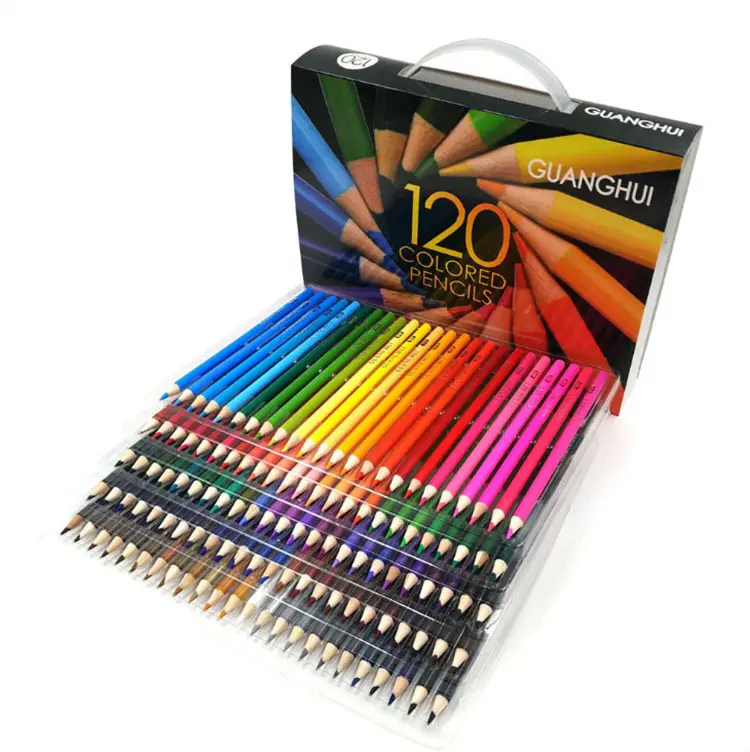 Vietnam kamboçya fabrika renkli kalemler 120 benzersiz renkler (No Duplicates) sanat çizim renkli kalemler seti, en iyi hediye
