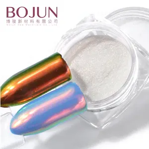 BOJUN-סיטונאי מראה אפקט כרום קשת פנינת אקריליק נייל אבקת אורורה פיגמנט