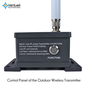 Đài Truyền Hình Tự Động Không Dây DMX 512 Ánh Sáng Điều Khiển Thông Minh 2.4G 500M Phạm Vi Nhôm Die Đúc Receiver Transmitter Từ Xa - Product Image 4
