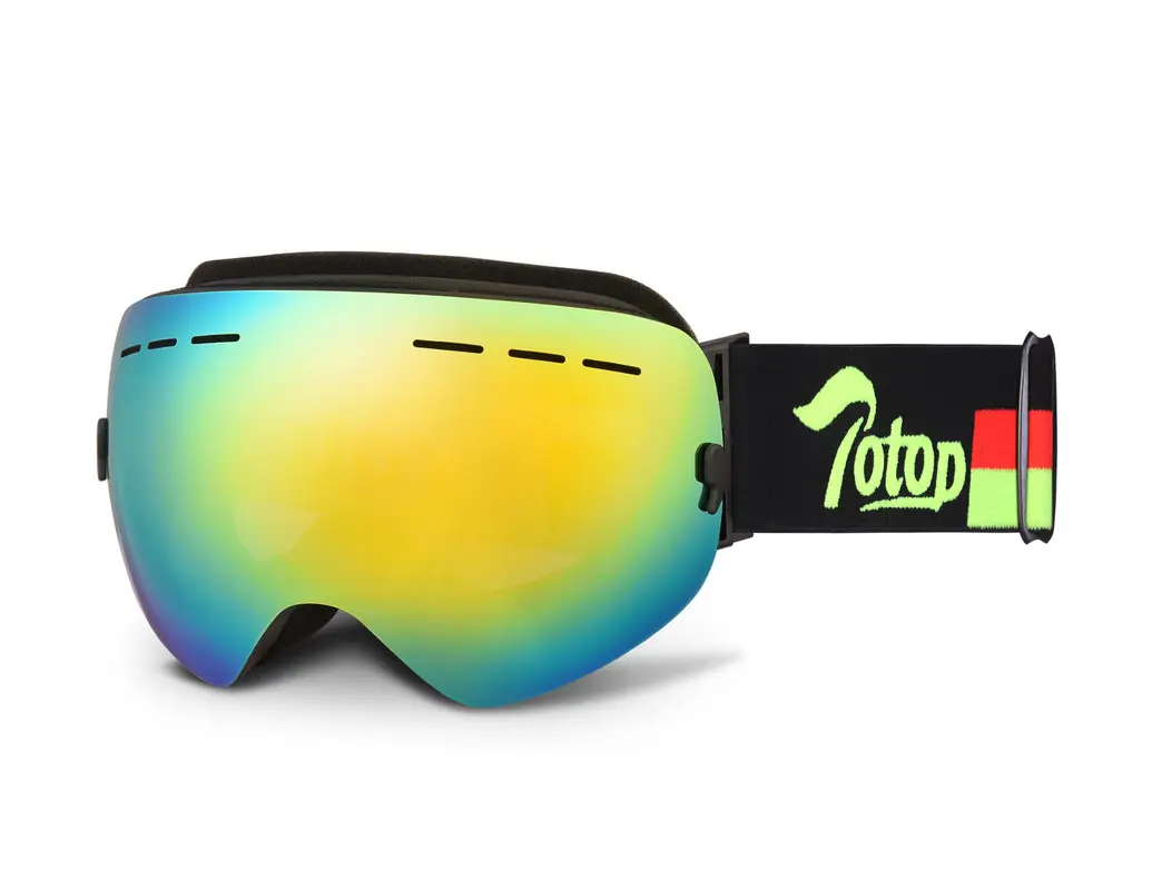 Totop Hot Koop Fashion Frameloze Otg Komma Ontwerp Ski Bril Pc Lens Ventilatie Snowboard Goggles