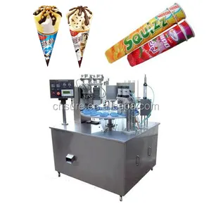 Semi Automatic Rotary Ice Cream Cone Filling Machine Ice Cream Cup Filling Machine