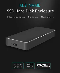 Thunderbolt 3 M.2 sdd kandang pabrik tipe-c USB 3.1 NVME Solid State sarung Hard Disk HDD