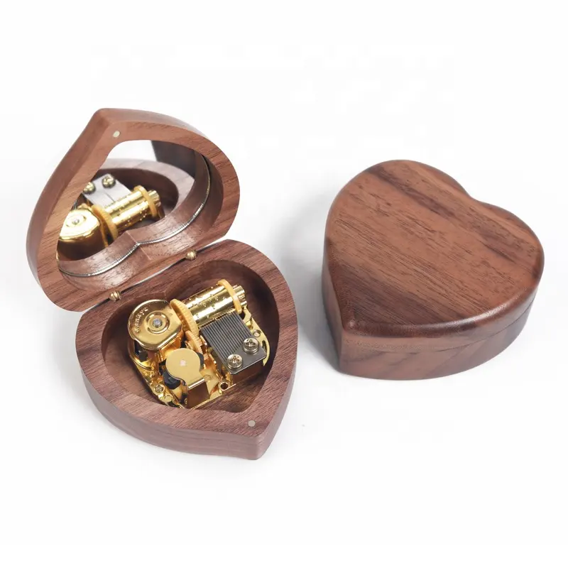 Christmas Love Theme Heart Shape Music Box Mechanism