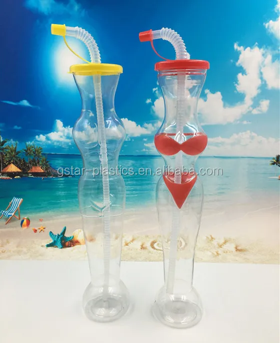 600 мл 20 унций ПЭТ пластиковая чашка с соломинкой Для вечеринки