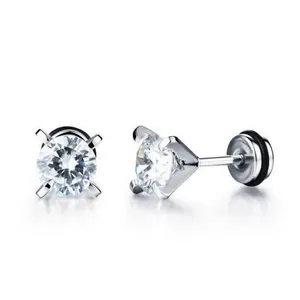 Promo Lady Accessory Crystal Stud Earrings Made in Stainless Steel
