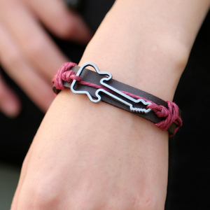 <span class=keywords><strong>Guitare</strong></span> en alliage en forme <span class=keywords><strong>de</strong></span> <span class=keywords><strong>bracelet</strong></span> <span class=keywords><strong>de</strong></span> <span class=keywords><strong>corde</strong></span> tressée <span class=keywords><strong>de</strong></span> mode en gros <span class=keywords><strong>bracelet</strong></span> en cuir en vrac - Product Image 6