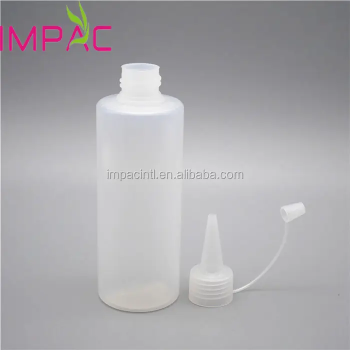 Clear squeezable salon dye haar fles verpakking applicator 200 ml 200g
