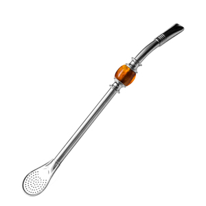 Nhà <span class=keywords><strong>s</strong></span>ản xuất Yerba Mate uống rơm Lọc Spoon 304 thép không gỉ Round <span class=keywords><strong>Bar</strong></span> Phụ kiện cho trà cách <span class=keywords><strong>s</strong></span>ử dụng hộp đóng gói - Product Image 1