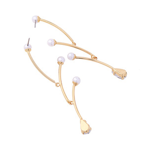 <span class=keywords><strong>Idun</strong></span> hotsale joyería Cooper animal Antlers pendientes de perlas rhinestone del perno prisionero - Product Image 2