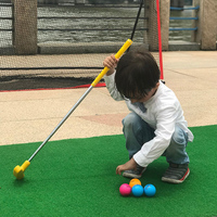 Mini-golf pour enfants avec tête en caoutchouc de différentes tailles, couleurs assorties, double face, putter de golf de haute qualité
