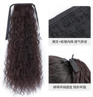 Perruque d'extension de cheveux longs ondulé, perruque naturelle, extension de queue de cheval, à la mode, pour femme noire