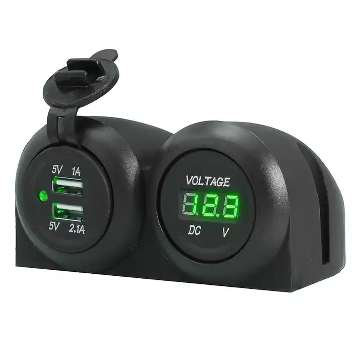 dual usb car charger voltmeter voltage