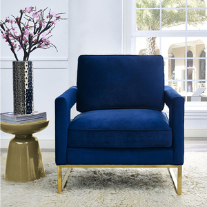 Stainless Steel Base Leisure Furniture Single Seater <strong>Occasional</strong> <strong>Black</strong> Velvet Accent <strong>Chairs</strong> - Product Image 5