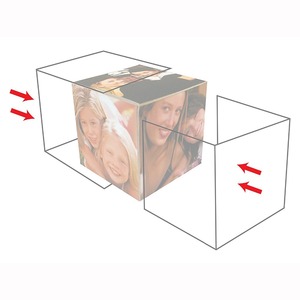 Cadre photo cube transparent à 6 faces en acrylique pour décoration intérieure de luxe, vente en gros d'usine, Photofunia - Product Image 5