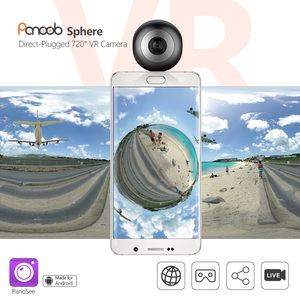 Enchufe de teléfono móvil de doble lente full hd de Realidad Virtual de 720 grados VR vr cámara panorámica 360 esférica - Product Image 4