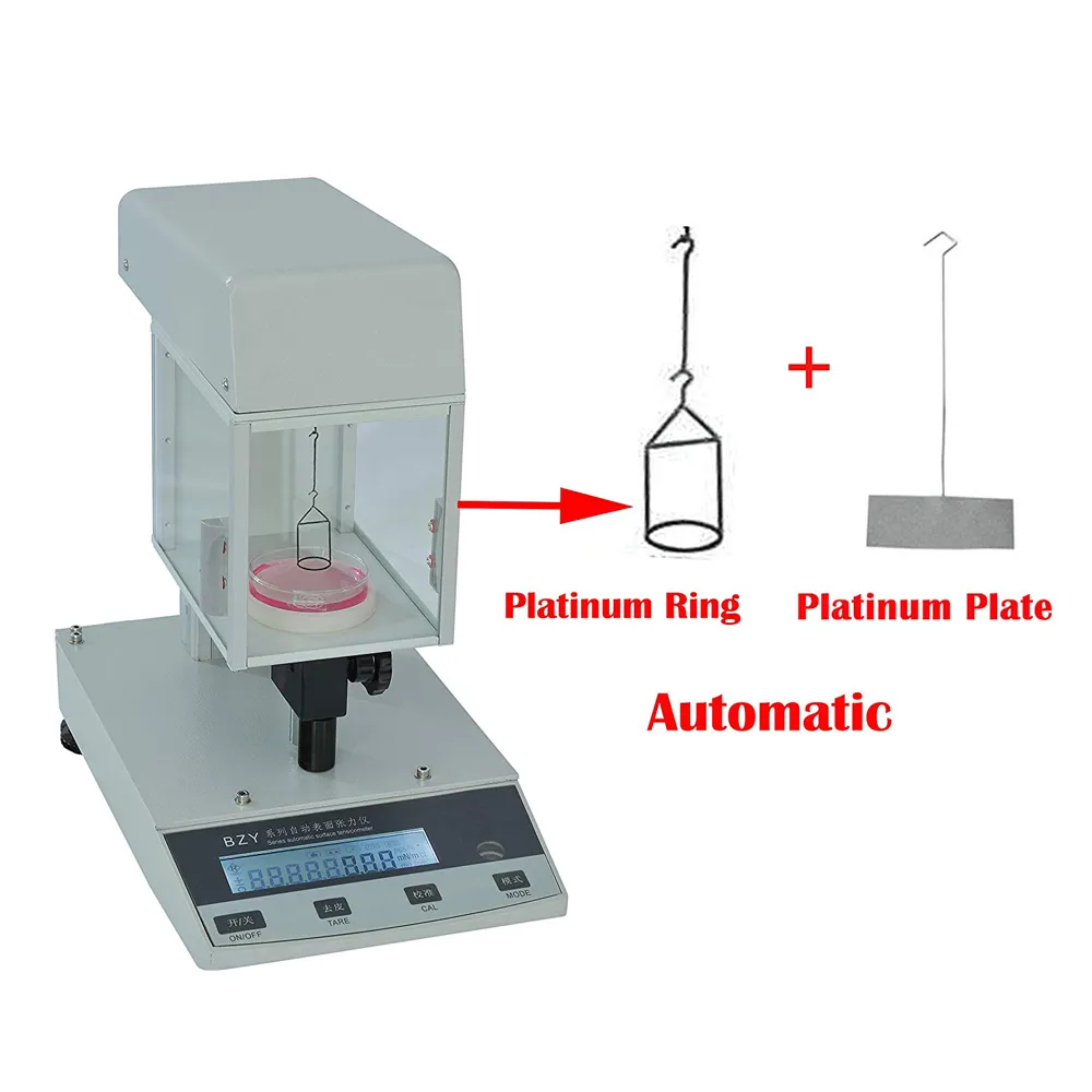 자동 액체 표면 장력 계 계면 장력 계 백금 플레이트 플래티넘 링 방법 0 400mN/m 범위