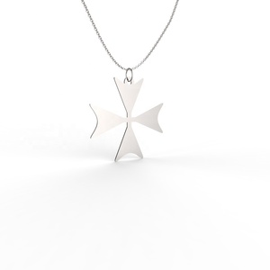 ファッショナブルなユニークなステンレス鋼ジュエリーケルトマルタクロスペンダントネックレス - Product Image 6