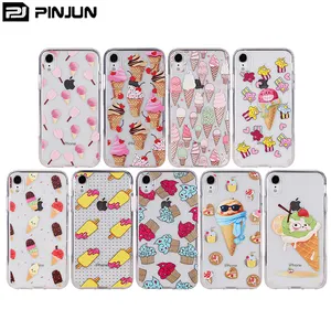 Casing transparan akrilik tpu gambar berwarna populer baru untuk casing iphone xr 11 12 13 14 15 Pro max casing ponsel kustom bening