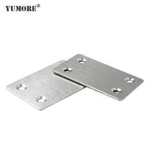 Customized 2mm thick stainless steel wall-mounted chrome slatwall brackets flat iron bracket