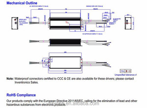 ไดรเวอร์ไฟ LED แบบปรับความสว่างได้ Inventronics 200W IP67 สำหรับไฟไฮเบย์/ไฟเสาสูง/ไฟถนน รุ่น EBD-200SxxxDV - Product Image 3