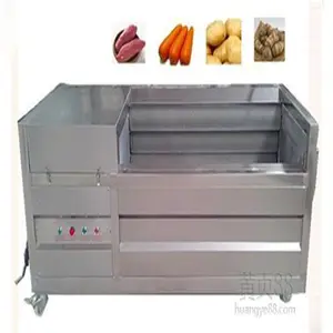 carrot washing machine / brush roller fruit and vegetable cleaning machine / potato