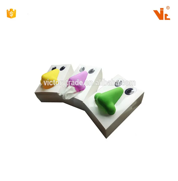 V-PT-01 Werbe Individuell Bedruckte Neue Design 3D Nase Gesichts Papier Tissue Box