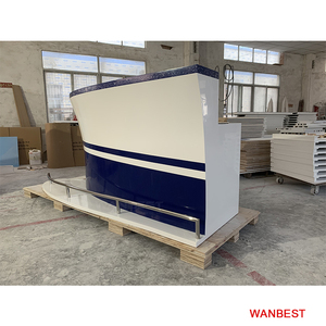 Đá Nhân Tạo Hình Thuyền Nhà Hàng <span class=keywords><strong>Mini</strong></span> Cocktail Bar Thiết Kế Quầy Để Bán Nóng - Product Image 6